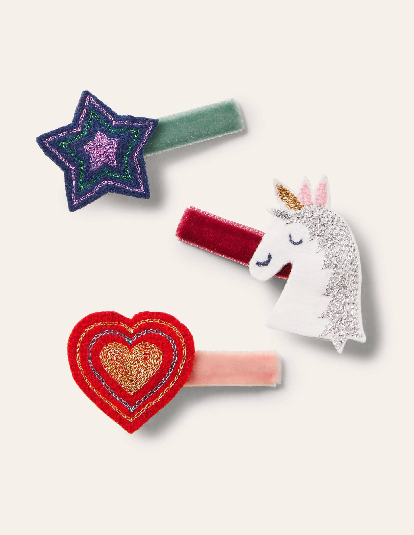 Hair Clips 3 Pack-Multi Unicorn