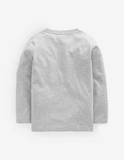Superstitch Long Sleeve Top-Grey Marl Racing Cars