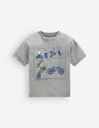 Vintage Wash Graphic T-Shirt-Bamboo Cane Freestyle Bikes