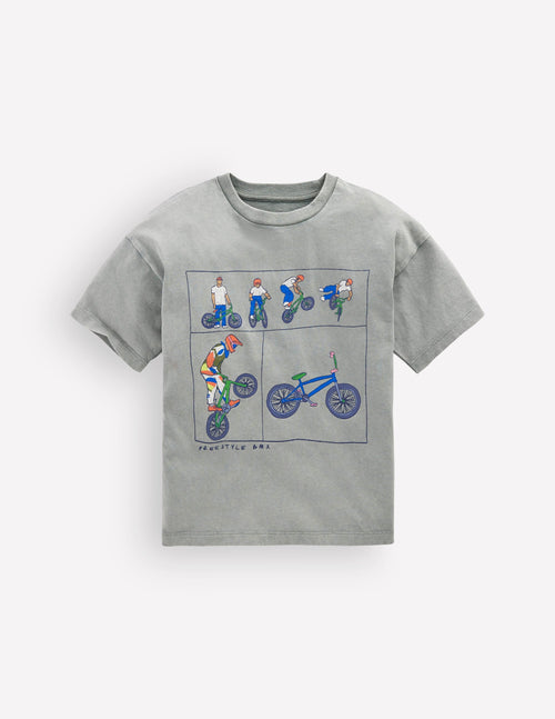 Vintage Wash Graphic T-Shirt-Bamboo Cane Freestyle Bikes