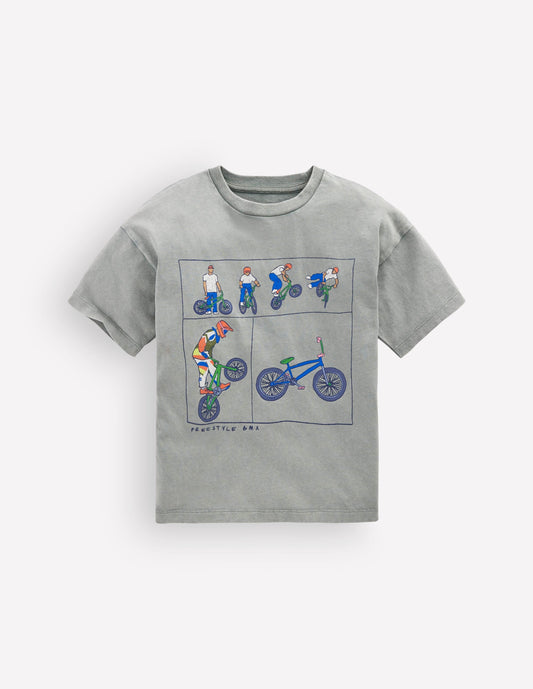Vintage Wash Graphic T-Shirt-Bamboo Cane Freestyle Bikes