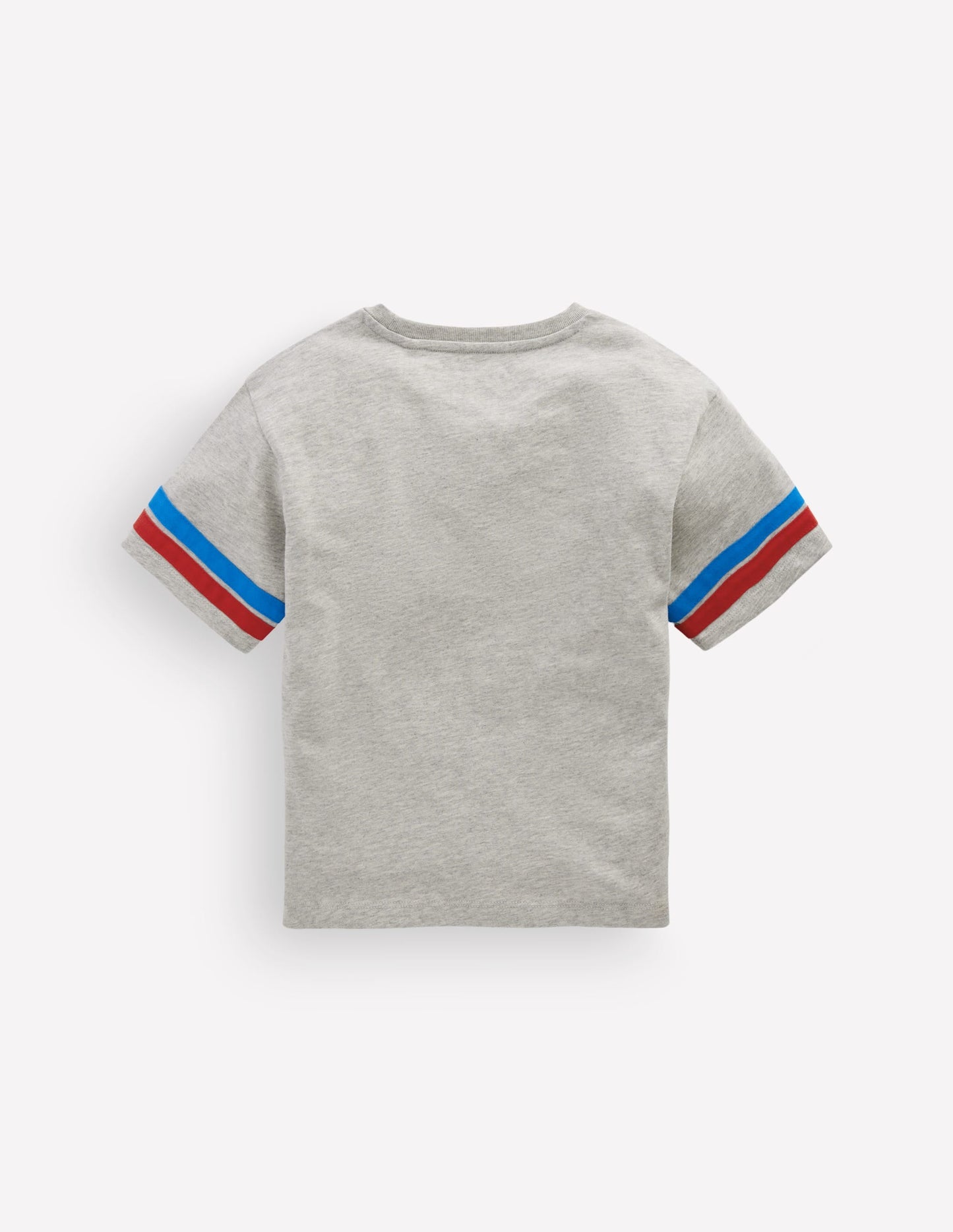 Colour Block Graphic T-shirt-Grey Marl Firetruck