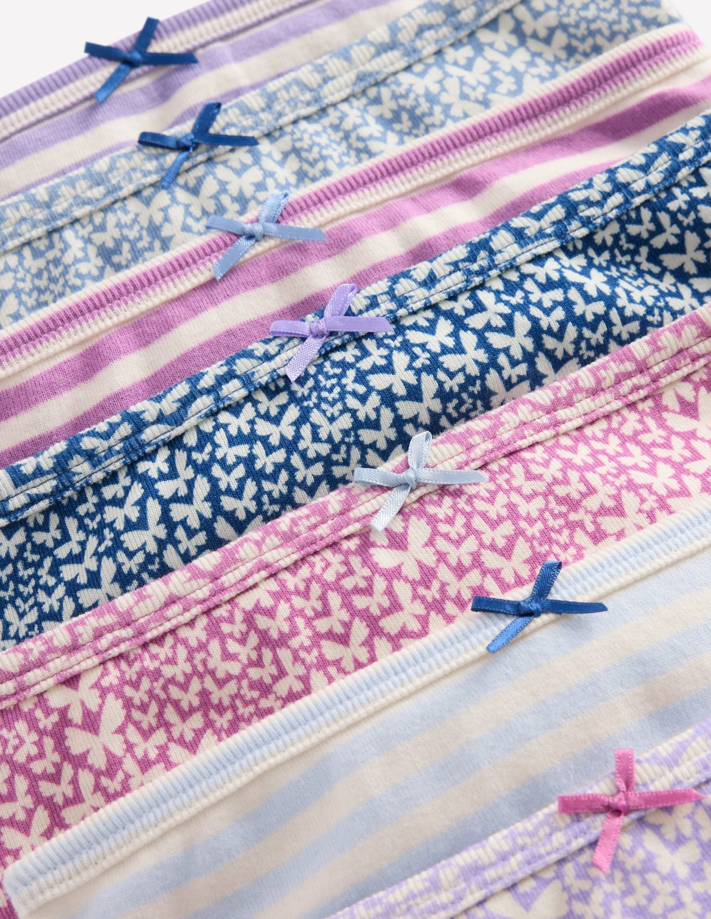 7-Pack Pants-Purple Butterflies