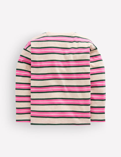 Relaxed Breton-Pink Stripe