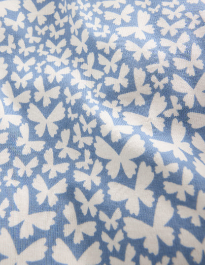 Snug Henley Pyjamas-Blue Butterflies