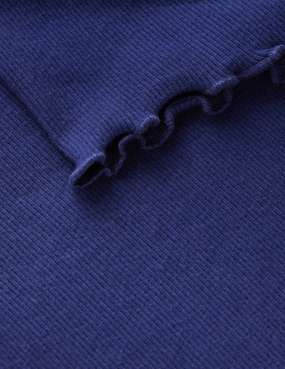 Short Sleeve Rib T-Shirt-College Navy