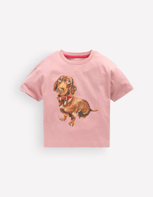 Short Sleeve Printed T-shirt-ZEPHYR SAUSAGE DOG