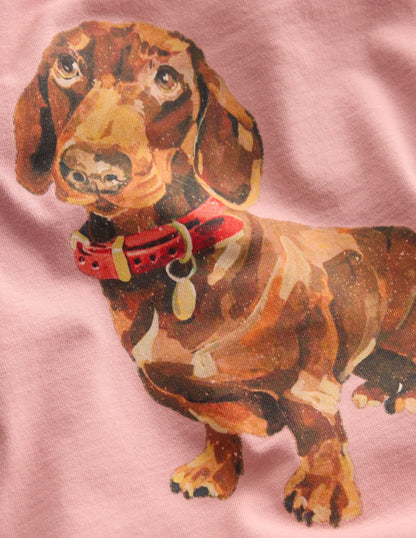 Short Sleeve Printed T-shirt-ZEPHYR SAUSAGE DOG