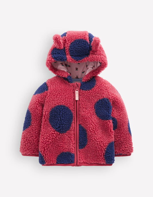 Girls Novelty Cosy Borg Jacket-Ladybird