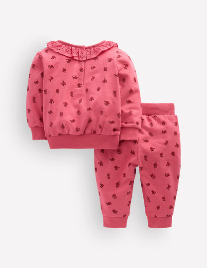 Ruffle Neck Sweat Play Set-Baroque Vintage Rose