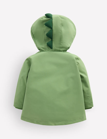 Showerproof Fisherman Coat-Green Dinosaur
