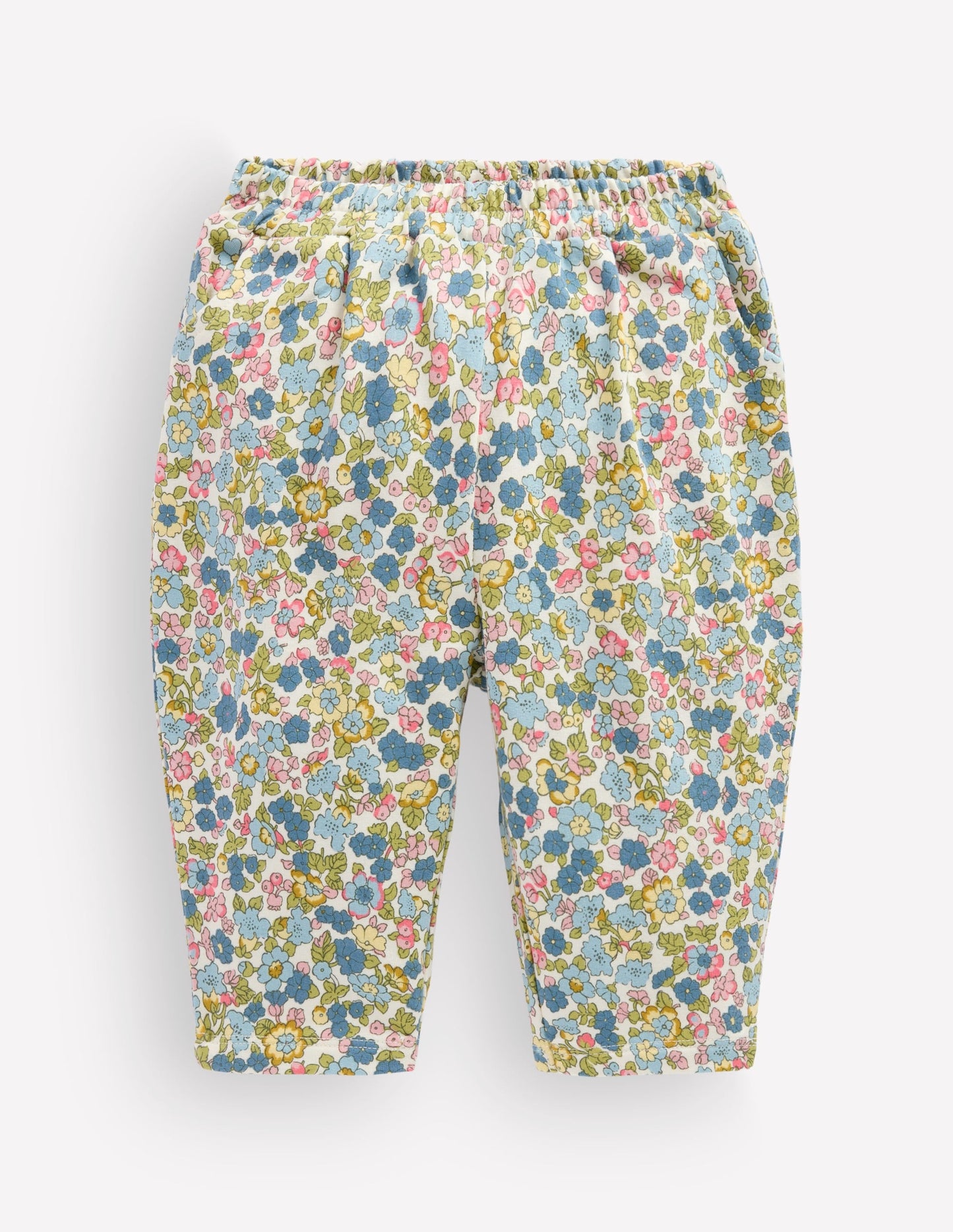 Jersey Pull-On Trousers-Blue Ditsy Floral