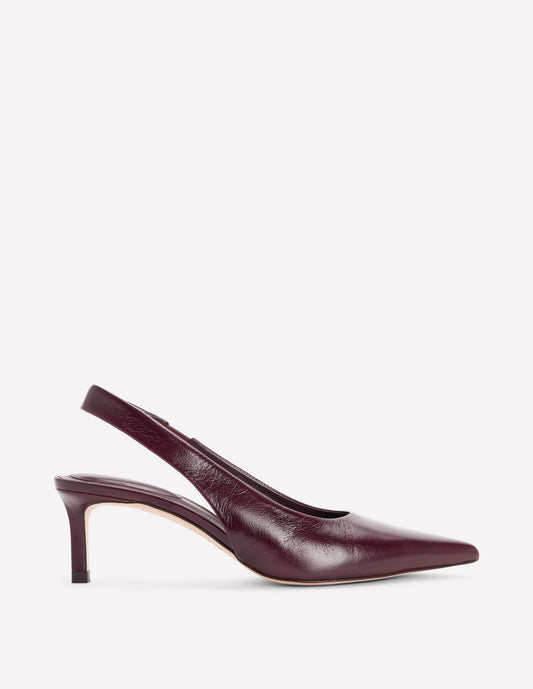 Hope Slingback Kitten Heel-Wine