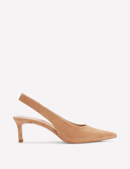 Hope Slingback Kitten Heel-Macchiato Suede