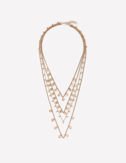 Metal Layering Necklace-Gold
