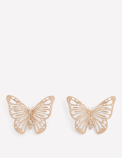 Statement Hammered Studs-Butterfly