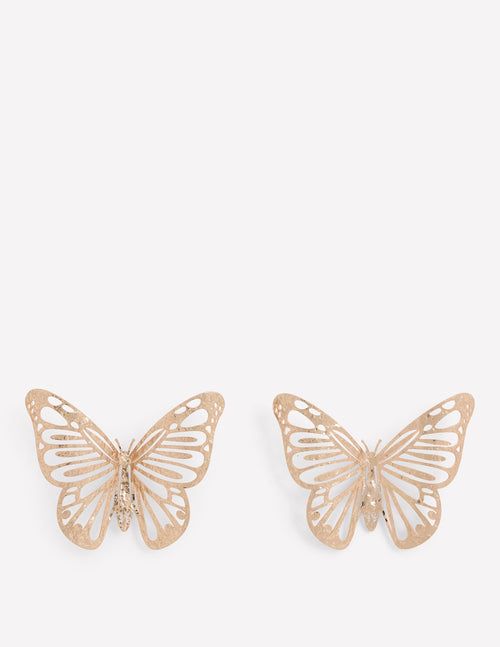 Statement Hammered Studs-Butterfly