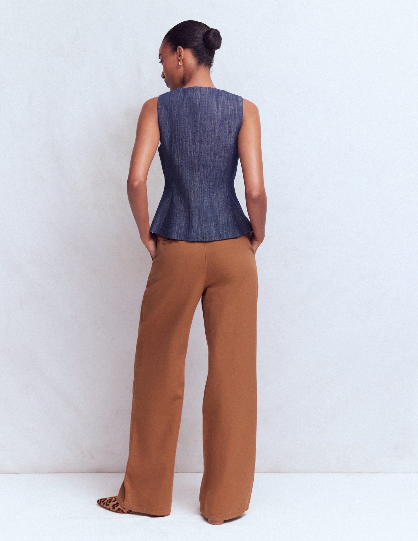 Mayfair Pleat Detail Trousers-Burnt Orange